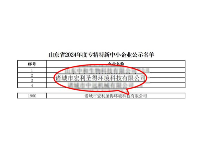 宏利圣得榮獲省級“專精特新”中小型企業(yè)認(rèn)定